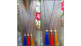 elephant bronze golden caps tassels necklaces crystal bead long strand 50 pieces